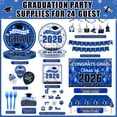 thumbnail image 3 of JESTAR 2026 Graduation Party Decorations Set, Backdrop, Banner, Ballons, Tablewares Set, Pack of 150, Black Blue, 3 of 6