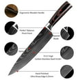 thumbnail image 4 of DFITO 8 Pieces Kitchen Chef Knife Sets, 3.5-8 inch Set Knives 440A Stainless Steel Ultra Sharp Knife Sets, 4 of 13