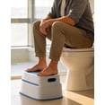 thumbnail image 6 of MR.SIGA Toilet Stool Squat Adult, Bathroom Stool Heavy Duty, Anti Slip Toilet Step for Bathroom, Toddler Step Stool for Kids, White & Grayish Blue, 6 of 6