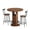 Walnut 02, variant on Leumius 3-Piece Bar Table Set with 2 Stools,31.5" Round Pub Table with Metal Ring Footrest,Space-Saving Dining Set for Kitchen,Living Room,Small Space,Black