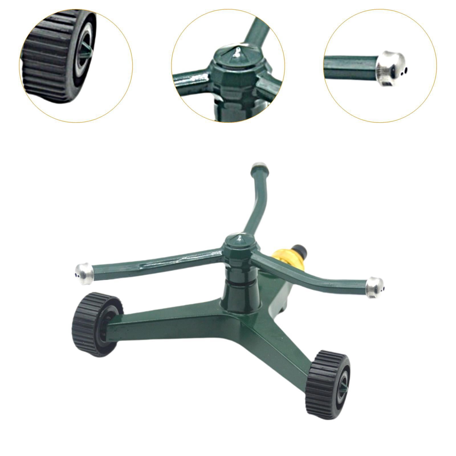 Aymzbd Garden Sprinkler Household with Wheel Base Whirling Sprinkler Lawn Sprinkler for