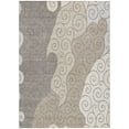 thumbnail image 2 of Addison Rugs Chantille Indoor/Outdoor Transitional Spiral Taupe Machine Washable Rectangle Rug, 3' x 5', 2 of 8
