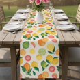 thumbnail image 4 of Summer Lemon Orange Table Runner 72 Inches, Farmhouse Tropical Fruit Rustic Bed Runner Dresser Scarves Tabletop for Indoor Outdoor Parties/Ceremony/Banquet, 14" x 72", 4 of 9