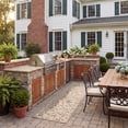 thumbnail image 3 of Safavieh Courtyard Kevin Floral Indoor/Outdoor Runner Rug, Brown/Natural, 2'3" x 10', 3 of 10