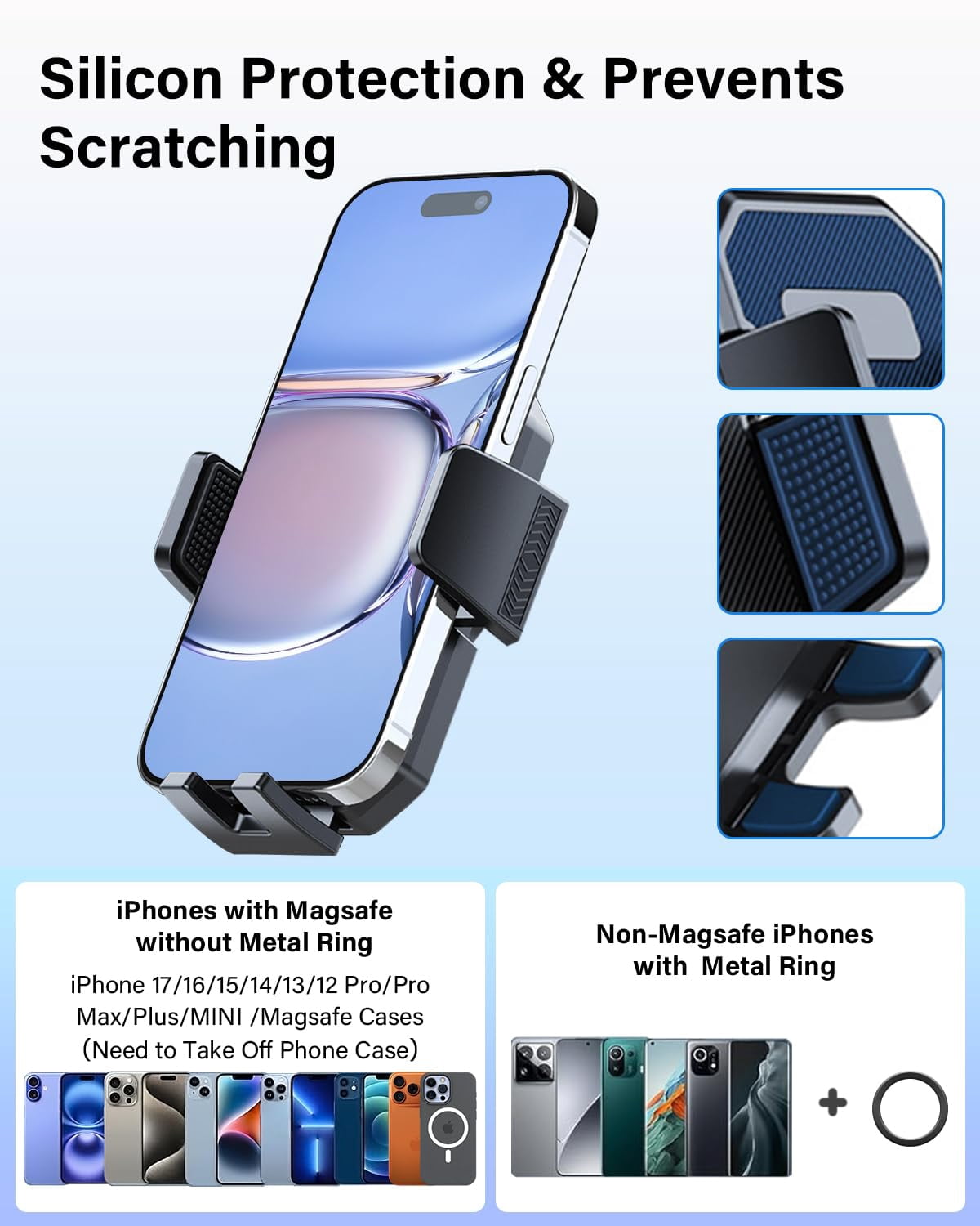 Car Phone Mount For Toyota Rav4 2013-2015 2016 2017 2018 Accessories Custom Air Vent Holder Auto Lock Hands Free 360° Rotation Cell Automobile Cradles