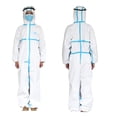 thumbnail image 2 of Disposable Protective Coverall Protective Overalls Isolation Gown Safety Clothing Suit With Reinforced Sealing Strip Security-Protection Suits Anti Particles Spatter, 2 of 8