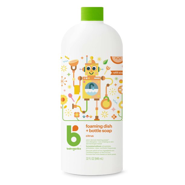 Babyganics Foaming Dish Soap , Citrus, 32oz