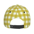 thumbnail image 4 of Picia Yellow Checkboard pattern Trucker Low Profile Hat Men Women Baseball Cap Dad Hat Adjustable Unconstructed Plain Cap, 4 of 9
