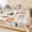 Beige, Charcoal Black, Pumpkin Orange, Soft Tan, variant on Twin Sze Fitted Sheet Set - Cream Halloween 2 Piece Bedding Sets 16" Deep Pocket Fitted Sheet with 1 Pillowcase, Funny Ghost Black CAt Pumpkins Spi-der Brushed Microfiber Hotel Luxury Bed Sheets