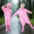 thumbnail image 2 of Little Girls Raincoat Kids Rain with Reflective Cute Cartoon Design for Children Outdoor Play Rain Coats Size 7-9T, 2 of 9