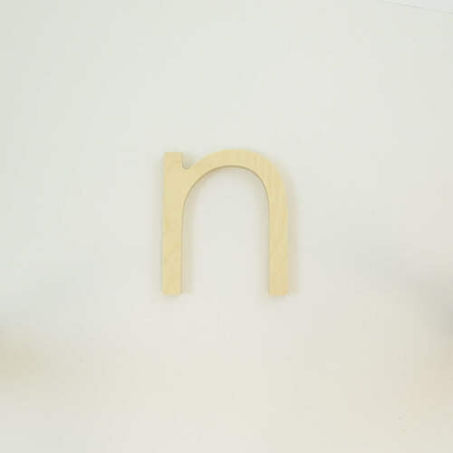 Package of 1, 10 Inch X 1" Baltic Birch "N" Wood Letters In The Century Gothic Font | Thick | Lower Case For Art & Craft Project, Made in USA
