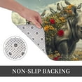 thumbnail image 6 of Sikiie Floral Rhino With Birds Print Flannel Anti-slip Floor Mat 16x24in, Thickened Dustproof Entrance Door Mat Floor Mat for Kitchen, Bathroom, Laundry Room, 6 of 7