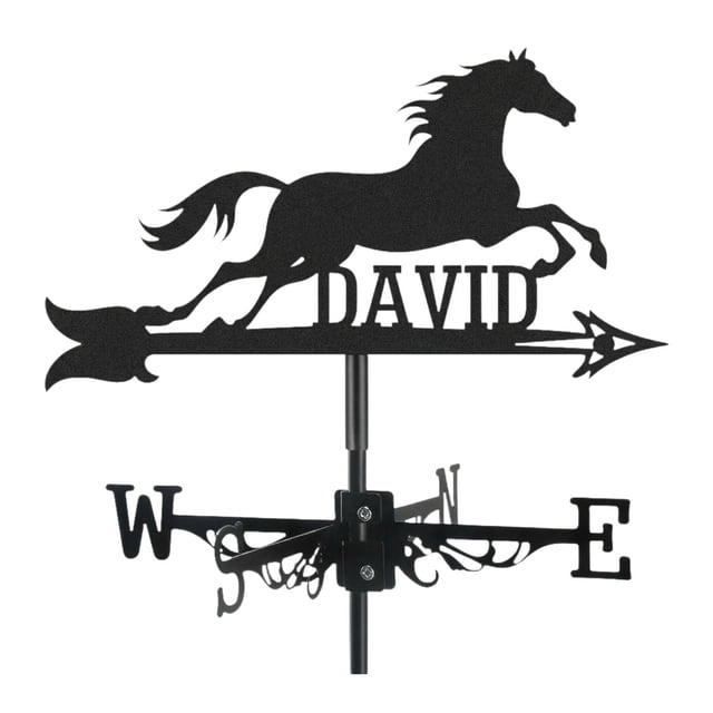 harayaa Decorative Metal Weather Vane, Durable Wind Direction Accessory for Garden Roof, Horse
