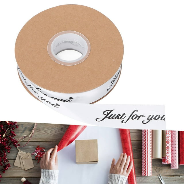 2.5cm Satin Ribbon Roll, 45yd Printing Just for You Polyester for Crafts,Gift Wrapping,Sewing,Wedding, Christmas Decor