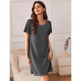 thumbnail image 2 of Ekouaer Nightgowns for Women 2 Pack Night Gowns Short Sleeve Sleepshirts Pullover Nightshirts Soft Sleepwear, 2 of 6