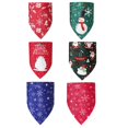 thumbnail image 3 of 6 elementos navideños estampados cuello triangular para perros lavables bufanda para mascotas para perros pequeños y medianos decoran las necesidades diarias del Festival de perros pequeños y medianos, 3 of 5
