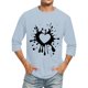 thumbnail image 2 of Camisetas de Manga Larga para Hombres, Día de San Valentín Impreso 3/4 Manga Camiseta de Fitness, Mezcla de Algodón Casual, 2 of 9