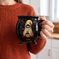 thumbnail image 2 of SLYNSHome Halloween Decor Mug With Cat Print, Black Ceramic Witch Cauldron Tea Cup, Cute Fall Holiday Drinkware For Women, Unique Novelty Wiccan Gift Idea, 2 of 8
