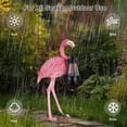 thumbnail image 2 of Solar Garden Statue Flamingo Figurine- Garden Art with Solar Lantern, Loving Flamingo for Patio,Balcony,Yard, Lawn-Unique Housewarming Gift for Garden Mom Grandma, 2 of 8