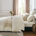 thumbnail image 4 of Davulos Twin Size Comforter Set White,5 Pieces Bed in a Bag for All Seasons,Soft Lightweight Twin Bedding Sets with Comforter, Sheet, Pillowcases & Shams, 4 of 8