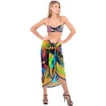 thumbnail image 2 of HAPPY BAY Women's Beachwear Summer Beach Wrap Bikini Wraps Sarong Coverups Skirt Swimsuit Swimwear Swim Cover up for Women One Size Mikado, Peacock, 2 of 3
