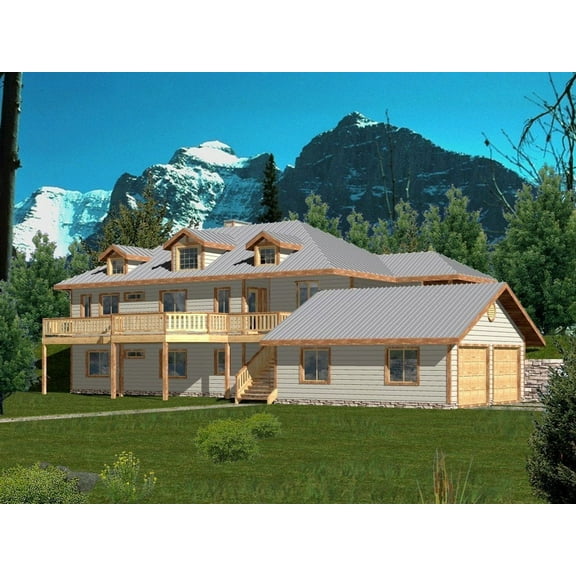 001-3158: Waterfront Vacation rental 3 Bed, 3 Bath Luxury Home Plan, 2812 Sq Ft: Full Blueprints with License to Build by Home Plan Marketplace - Lesuto