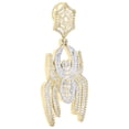 thumbnail image 2 of 10K Yellow Gold Baguette Diamond Spider w/ Web Pendant Statement Charm 2.05 CT, 2 of 6
