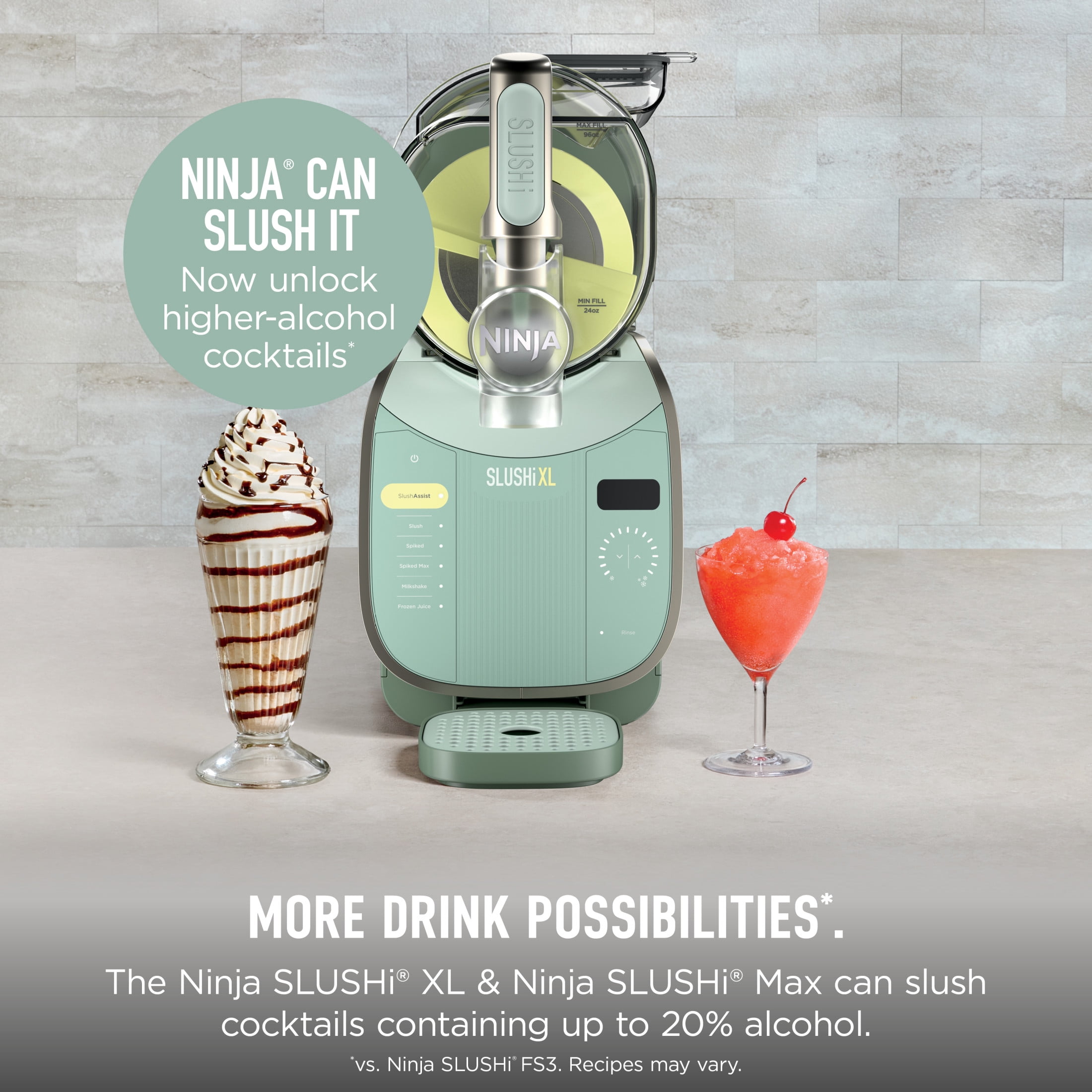 Ninja SLUSHi XL 128-Oz Frozen Drink Machine, SlushAssist Technology, 6 Presets, Dishwasher Safe, Party-Sized, Slushy Maker, FS601 Green