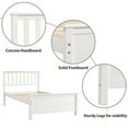thumbnail image 6 of Harper & Bright Designs Twin Size Wood Platform Bed, White, 6 of 9