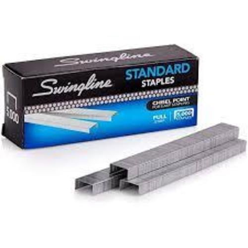 Swingline Staples, Standard, 1/4' Length, 210/Strip, 5000/Box, 9 Pack (35111)