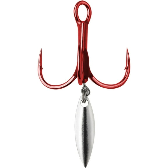 VMC Bladed Hybrid Treble Short 1X Hook #12 Tin Red 2PK