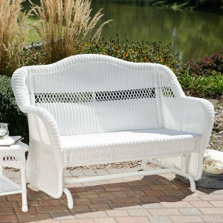 Coral coast casco bay resin wicker outdoor glider chair online
