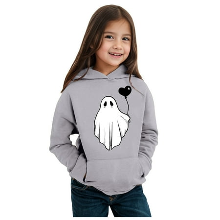 

Yzengfg Child Toddler Boys Girls Long Sleeve Letter Prints Warm Hoodie Pullover Tops Kids Sweat Grey Size 18-24 Months