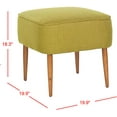 thumbnail image 4 of Safavieh Jerry Birch Wood Ottoman in Green, 4 of 4