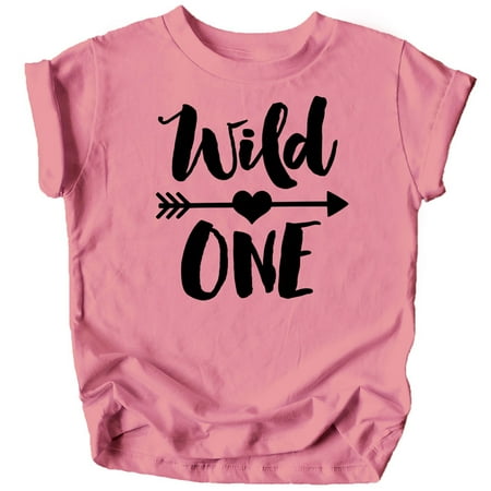 

Wild One 1st Birthday Shirt for Baby Girls First Birthday Outfit Black on Mauve Shirt 12 Months