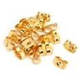 thumbnail image 3 of 160 piezas de pendientes de metal dorado con rollos antideslizantes para accesorios de joyería DIY, 3 of 5