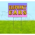 thumbnail image 1 of Elephant Ears (18" x 24") Yard Sign, Includes Metal Step Stake, 1 of 6