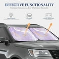 thumbnail image 4 of Gaeub Lavender Glitter Foil Stripes Foldable Auto Sun Blocker Visor, Sunshade for Car Front Window, Keeps Your Vehicle Cool - Medium, 4 of 7