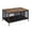 4#Black+Brown, variant on DUOSONG Antique Oak And Black Coffee Table With Sliding Doors, Brown/Black