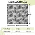thumbnail image 2 of Gray Highland Cow Bird Pattern Square Fitted Tablecloth with Elastic Edge,Square Table Cover,Washable Elastic Table Cover for Home Kitchen Party Decor 36"x36", 2 of 6
