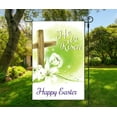 thumbnail image 4 of HE is Risen Garden Flag - Easter Lilies Religious Cross Design - Double Sided Spring Welcome Decoration - Happy Easter Yard Flags by Jolly Jon, 4 of 4