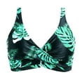 thumbnail image 1 of MIASHUI Plus Size Swimwear Tops for Women with Underwire Full Coverage and Adjustable Tie Back Design Green,L, 1 of 8