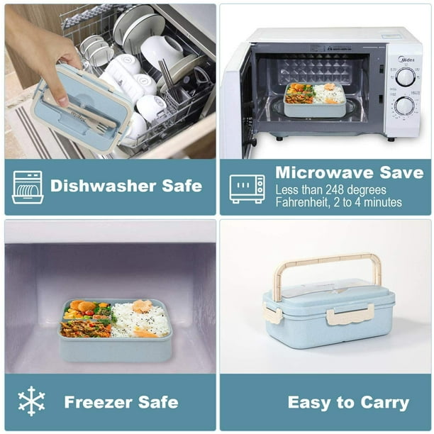 Paquete De 10 Fiambreras Bento, Lonchera Bento Para Adultos, Contenedor