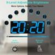 thumbnail image 3 of Reloj LED digital, reloj LED digital de 6 pulgadas, reloj de cuenta regresiva / cuenta regresiva remota, atenuador automático, calendario grande y termómetro (azul hielo) JAMW Sencillez, 3 of 4