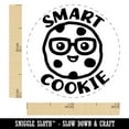 thumbnail image 2 of Smart Cookie with Glasses Teacher Self-Inking Rubber Stamp Ink Stamper - Orange Ink - Mini 1/2 Inch, 2 of 7