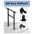 thumbnail image 5 of Outdoor Handrail for Steps, 2/3/4/5/6 Step Stair Handrail, Deck Staircase Handrails with Adjustable Height, Outdoor Handrail Banisters with Screw Kit- DIY Installation Kit, 5 of 9