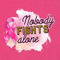 thumbnail image 2 of Wild Bobby, Nobody Fights Alone Watercolor Sparkles Breast Cancer Awareness Ladies Racerback Tank Top, Raspberry, Small, 2 of 5