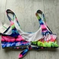 thumbnail image 4 of Salt + Cove TIE-DYE Juniors Do or Tie-Front Bralette Bikini Swim Top, US X-Small, 4 of 4