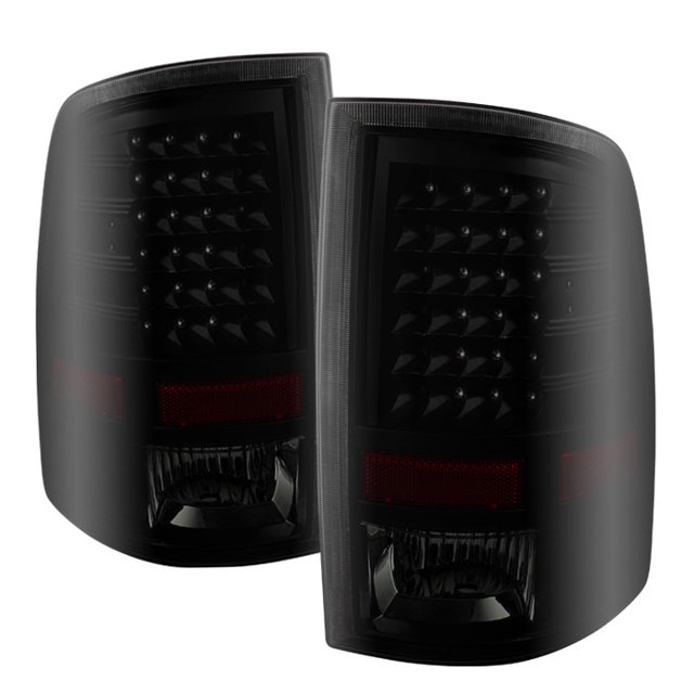 Xtune Tail Light Assembly - LED 9025617 Tail Light Assembly- LED; Black/Smoke Lens; Black Housing; Set Of 2