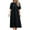 Black, variant on ICHUANYI Women's New Trending Crew Neck Short Sleeve Solid Color Loose Dress Spring Summer Fashion 2024